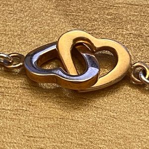 Beautiful Dyadema interlocking hearts 925 Sterling silver bracelet❤️